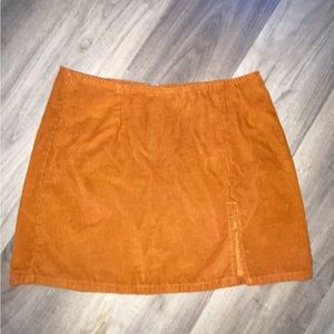 Burnt Orange BDG corduroy skirt